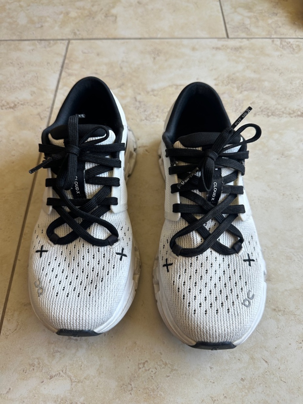 On Cloud White & Black Running Shoes